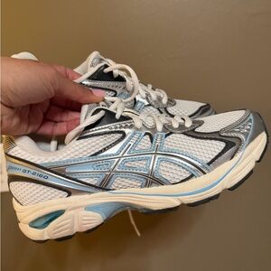 ASICS Women's Athletic Shoes - White, Blue, and Black